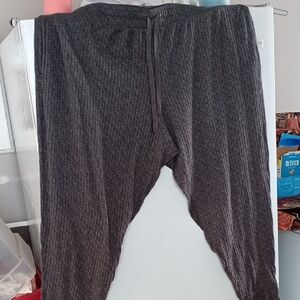 Women's Dark Gray Ribbed Joggers
